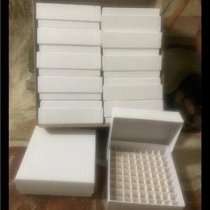 Lot of 9 Cryo Freezer 81 Vial Micro-tube Storage Boxes 5.25”x5.25”x2” NEW